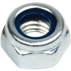 Lot de 50 écrous indesserrable avec bague nylon - Acier zingué - M6