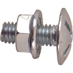 Lot de 100 boulons poëlier - Tête ronde large - M6 x 30 mm