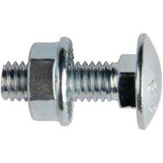 Lot de 100 boulons - Tête ronde collet carré - M6 x 30 mm