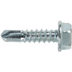 Lot de 100 vis tôle auto-perceuses - Tête hexagonale à embase - 6,3 x 25 mm