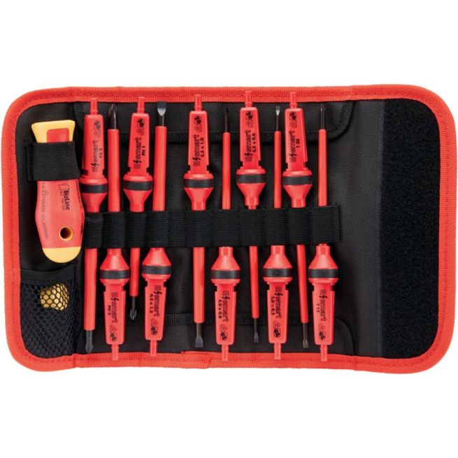 Kit de tournevis à 10 lames interchangeables - Isolés 1000 V
