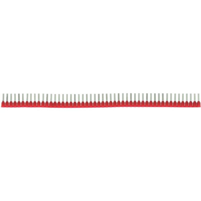 Lot de 500 embouts de câblage en bande - Diamètre 1 mm² - 10 bandes de 50 embouts