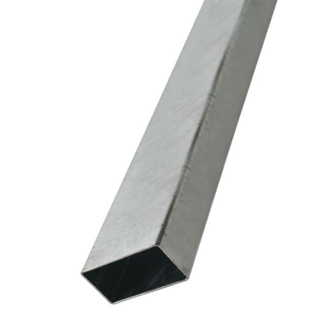 Poteau pour panneau de signalisation - Avec tube acier galvanisé - Longueur 2 m - 80 x 40 mm