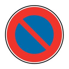 Panneau véhicule électrique stationnement interdit - Poteau non inclus