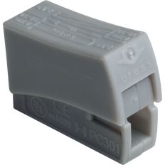 Lot de 100 bornes luminaire - 2 rigides 1 souple - Gris