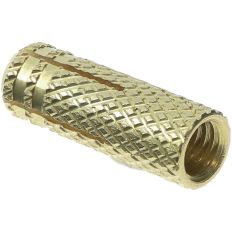 Lot de 100 chevilles laiton avec corps rainuré - M6 x 23 mm