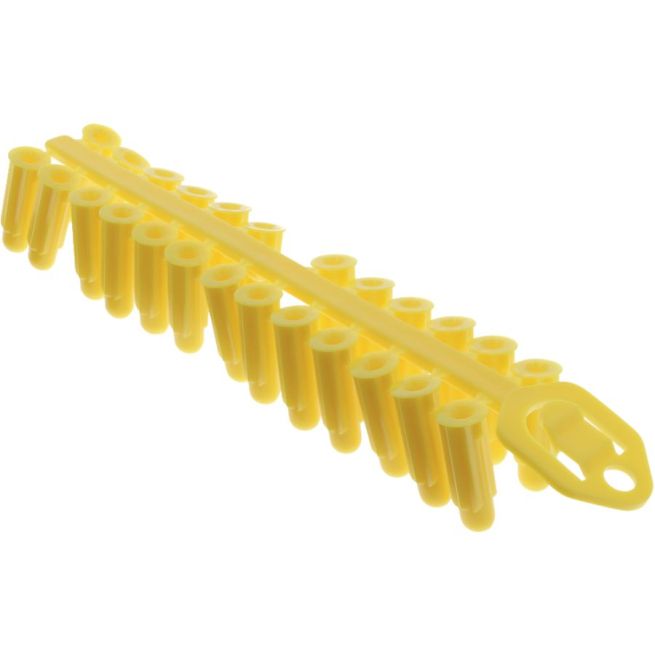 Lot de 150 chevilles universelle en grappe - Ø 8 mm - 30 mm - Pour vis 4-7 mm - Jaune