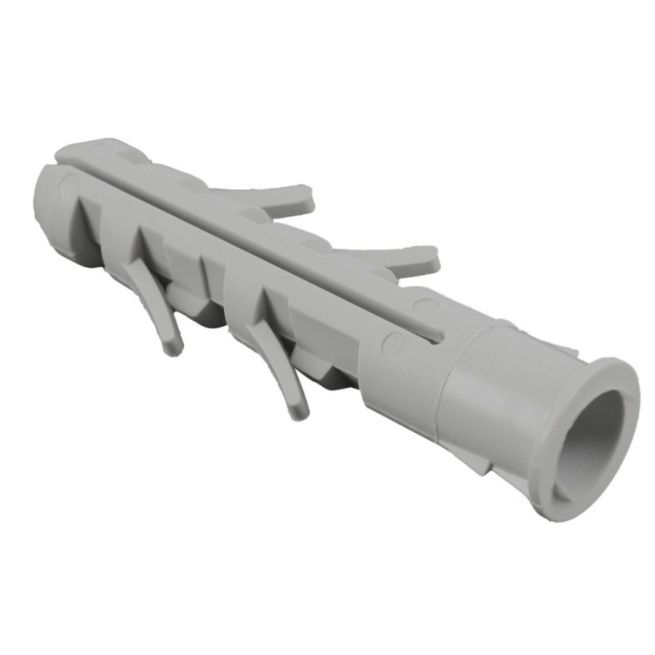 Lot de 120 chevilles matériaux pleins ALFA sans collerette - Ø 8 mm - 40 mm - Pour vis 4,5-6 mm