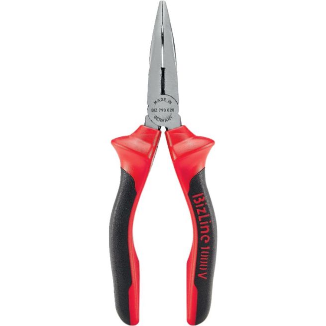 Pince à becs demi-ronds longs coudés - Isolée 1000 V - 160 mm