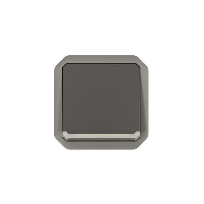 Interrupteur va-et-vient lumineux Anthracite Plexo