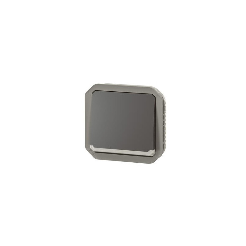 Interrupteur va-et-vient lumineux Anthracite Plexo