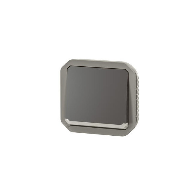 Interrupteur va-et-vient lumineux Anthracite Plexo