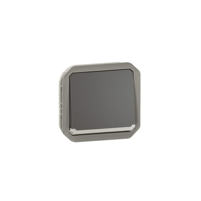 Interrupteur va-et-vient lumineux Anthracite Plexo