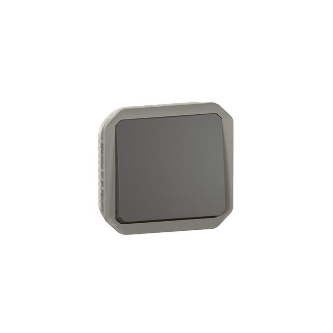 Poussoir NO composable Anthracite Plexo