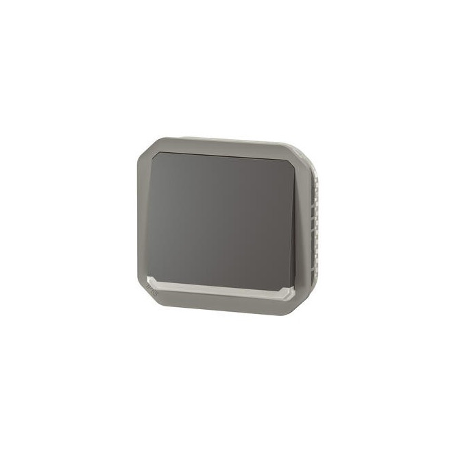 Poussoir NO lumineux Anthracite Plexo