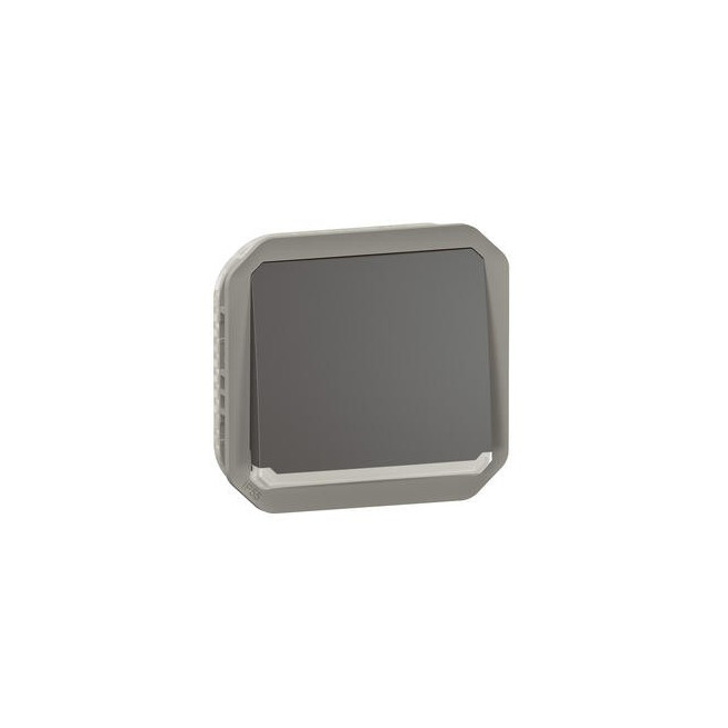 Poussoir NO lumineux Anthracite Plexo