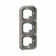Support plaque 3 postes Gris Plexo