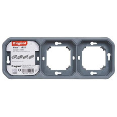 Support plaque 3 postes Gris Plexo