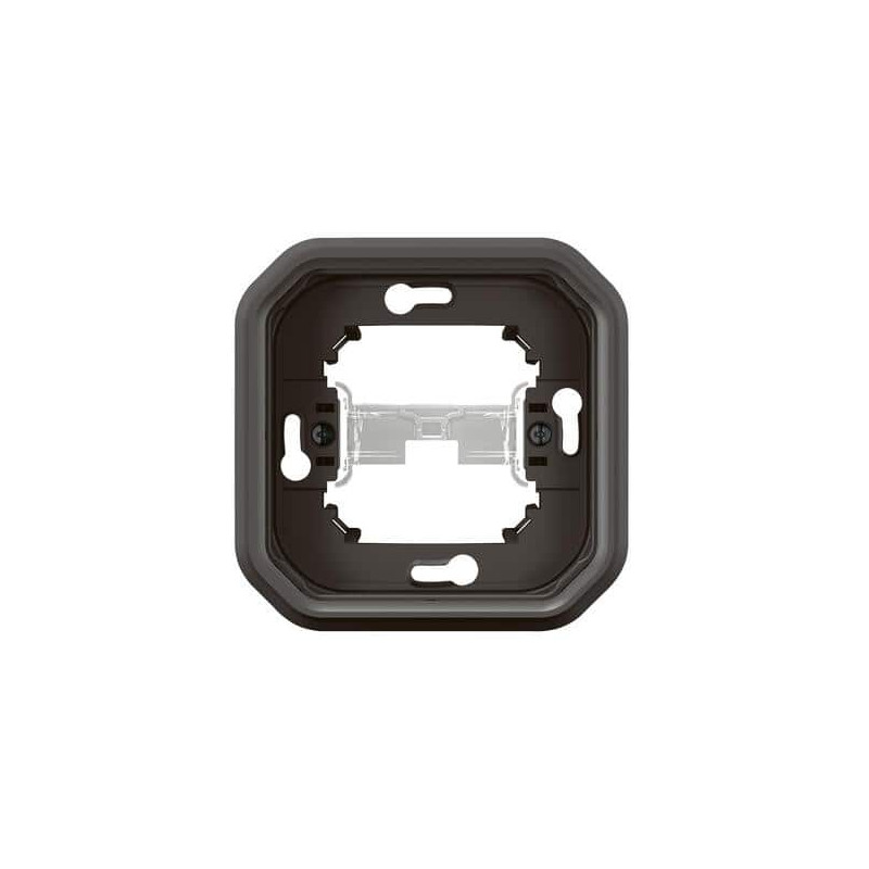 Support plaque 1 poste Anthracite Plexo