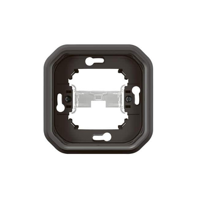 Support plaque 1 poste Anthracite Plexo