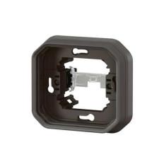 Support plaque 1 poste Anthracite Plexo