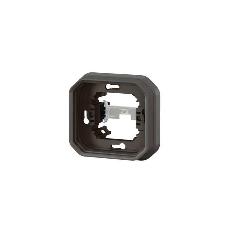 Support plaque 1 poste Anthracite Plexo