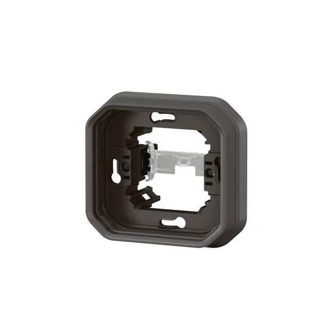 Support plaque 1 poste Anthracite Plexo