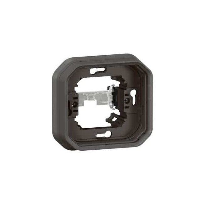 Support plaque 1 poste Anthracite Plexo