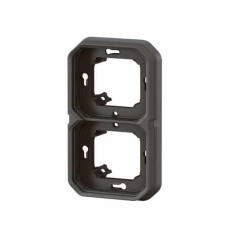 Support plaque 2 postes Anthracite Plexo