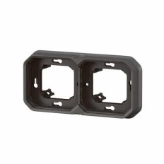 Support plaque 2 postes Anthracite Plexo