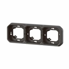 Support plaque 3 postes Anthracite Plexo