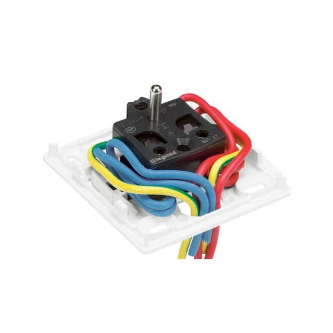 Prise 2P+T bornes auto Blanc Saillie composable