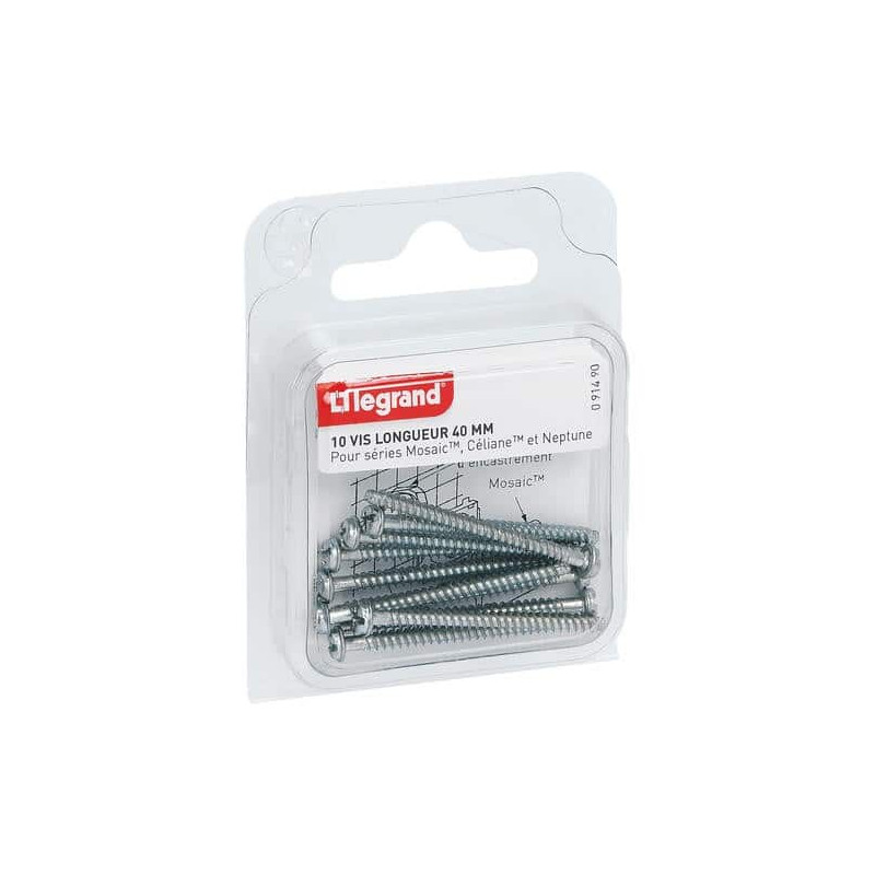 Lot de 10 vis pour encastrement profond