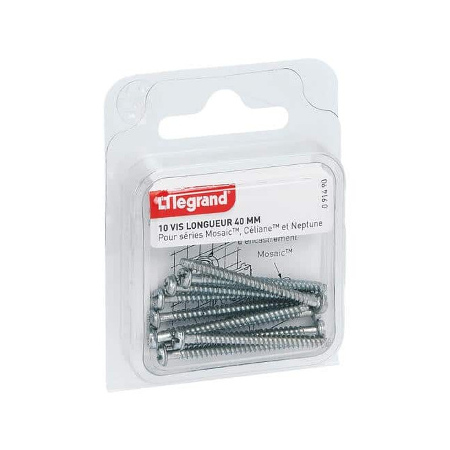 Lot de 10 vis pour encastrement profond