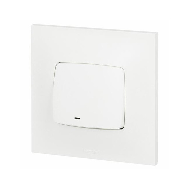Poussoir lumineux 6A Blanc Neptune