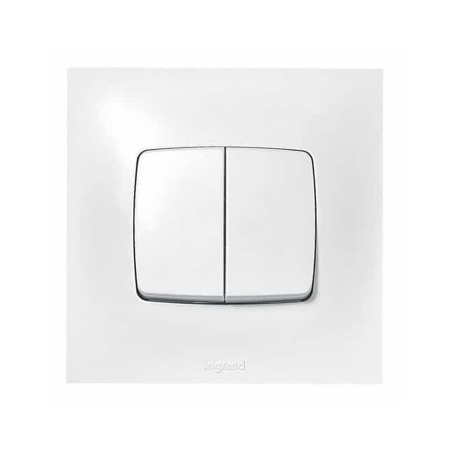 Double poussoir 6A Blanc Neptune