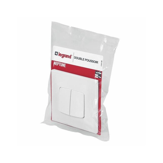 Double poussoir 6A Blanc Neptune