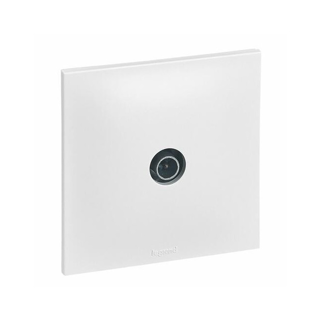 Prise TV simple Blanc Neptune