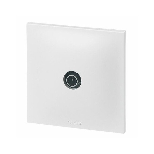 Prise TV simple Blanc Neptune