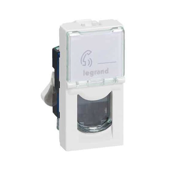 Prise RJ 45 multimédia Mosaic catégorie6 F/UTP 1 module - blanc