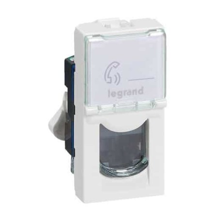 Prise RJ 45 multimédia Mosaic catégorie6 F/UTP 1 module - blanc