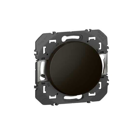 Poussoir simple dooxie 6A 250V~ finition noir - emballage blister