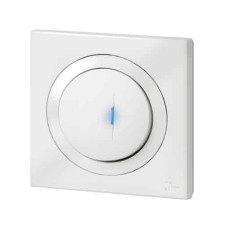 Poussoir simple lumineux 6A Blanc Dooxie One