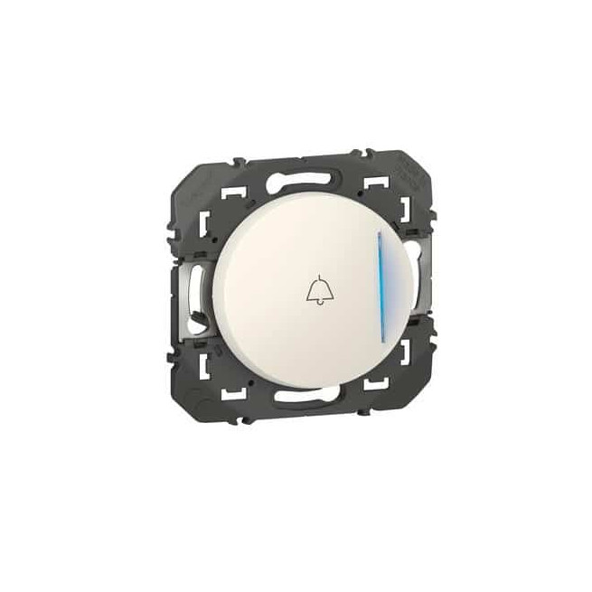 Poussoir Dooxie Legrand 6A blanc marquage sonnette sans voyant