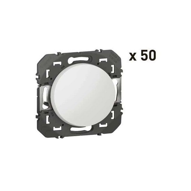 Lot 50 interrupteurs va-et-vient 10AX Blanc Dooxie