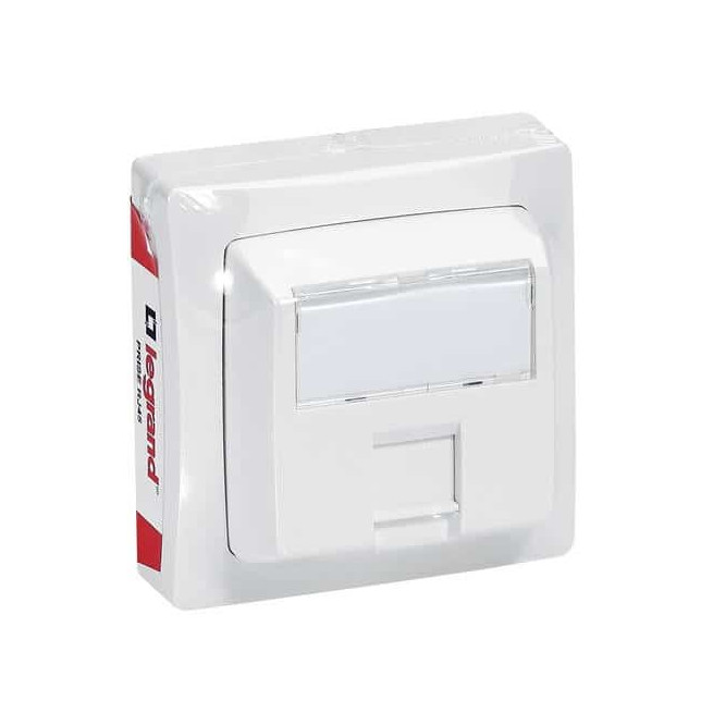 Prise RJ45 Cat.5e FTP Blanc Saillie