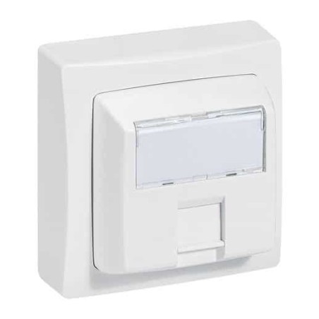 Prise RJ 45 multimédia catégorie5e FTP Appareillage Saillie - Blanc