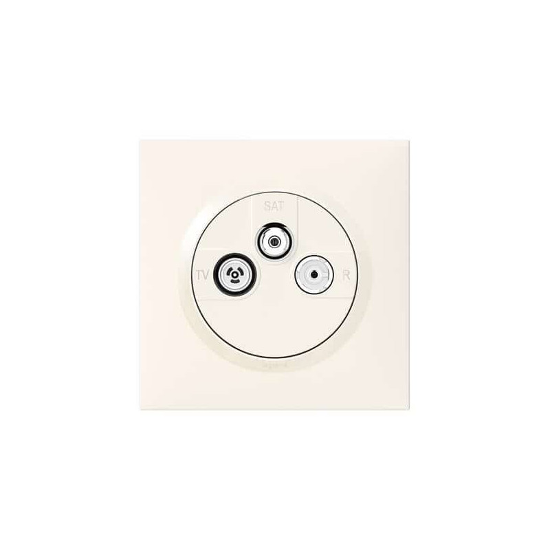 Prise TV-R-SAT 1 câble Blanc Dooxie One