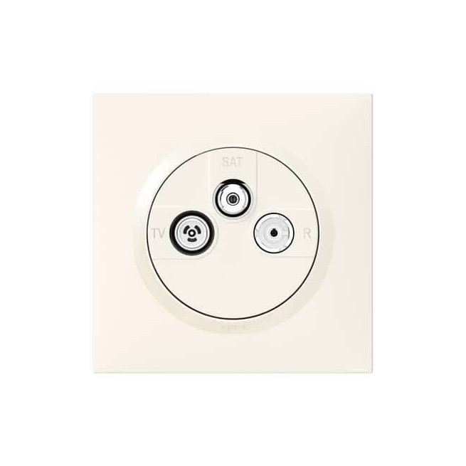 Prise TV-R-SAT 1 câble Blanc Dooxie One