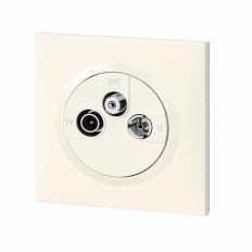 Prise TV-R-SAT 1 câble Blanc Dooxie One